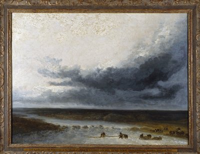 Landscape with Fishermen at the Mouth of a River by Georges Michel